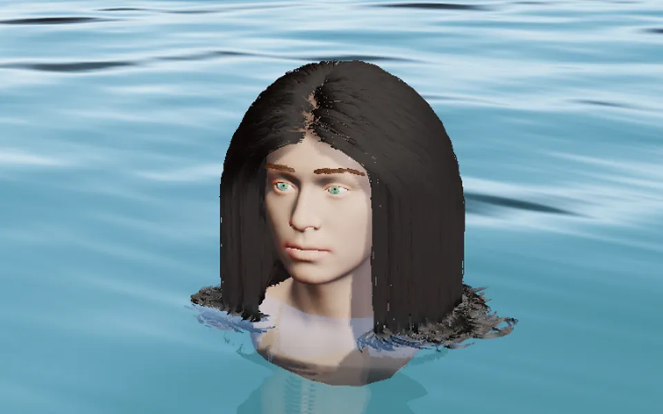 Strand hair simulated and shaded on the GPU